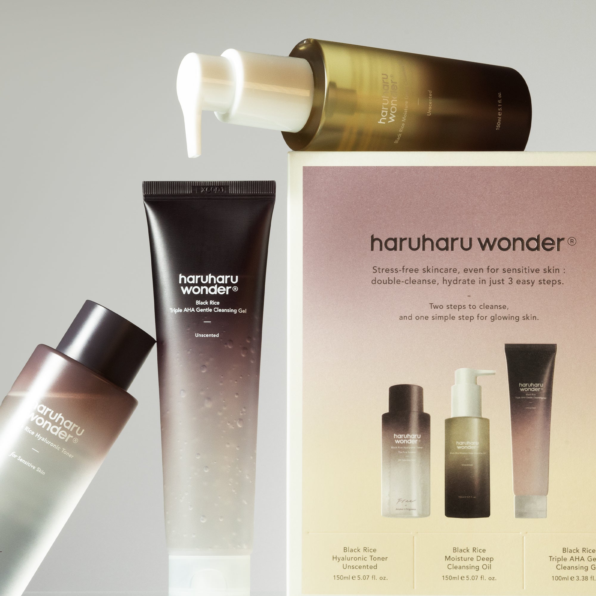 Haruharu Wonder Cleanse and Glow Set