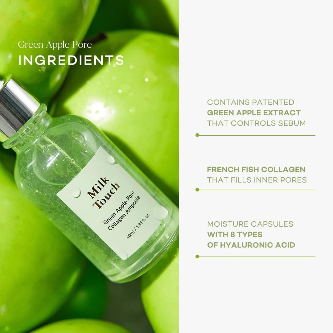 Milk Touch Green Apple Pore Collagen Ampoule-COOS COSMETICS